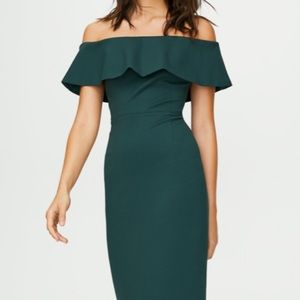 Aritzia Babaton off the shoulder dress bent